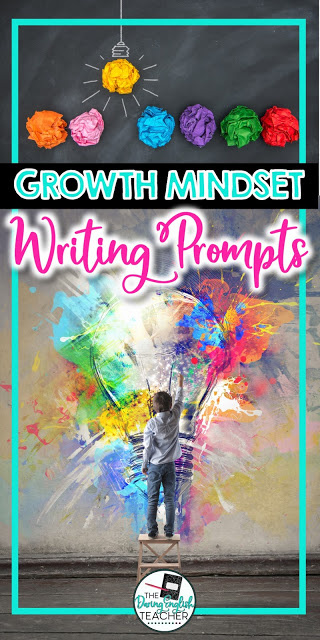 Growth mindset writing prompts for middle school students