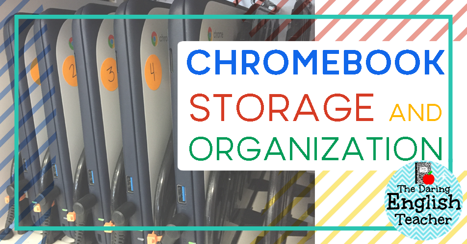 Storing and organizing Chromebook carts in the classroom.