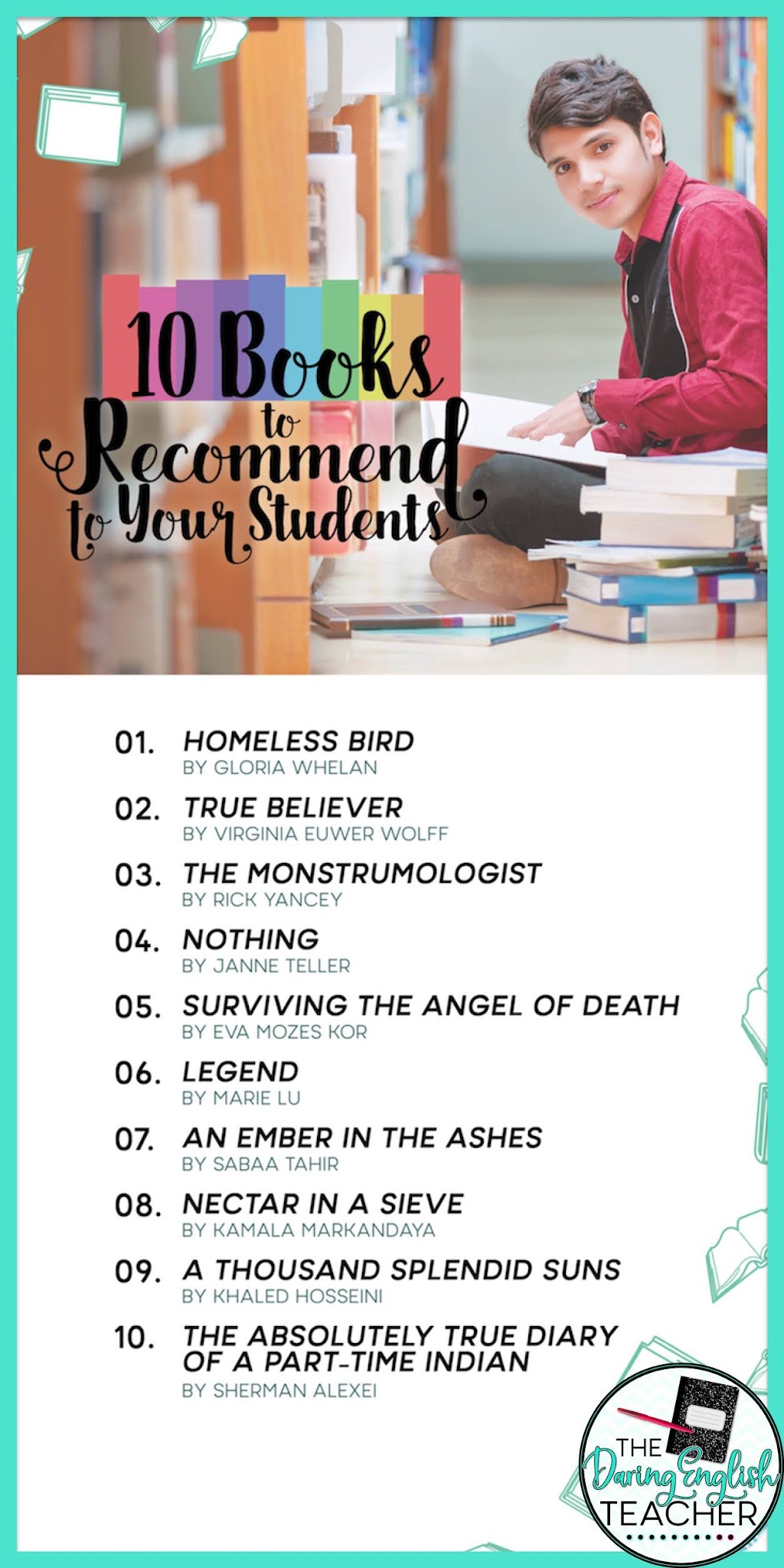 Ten Books to Recommend to Your Students (middle school and high school English)