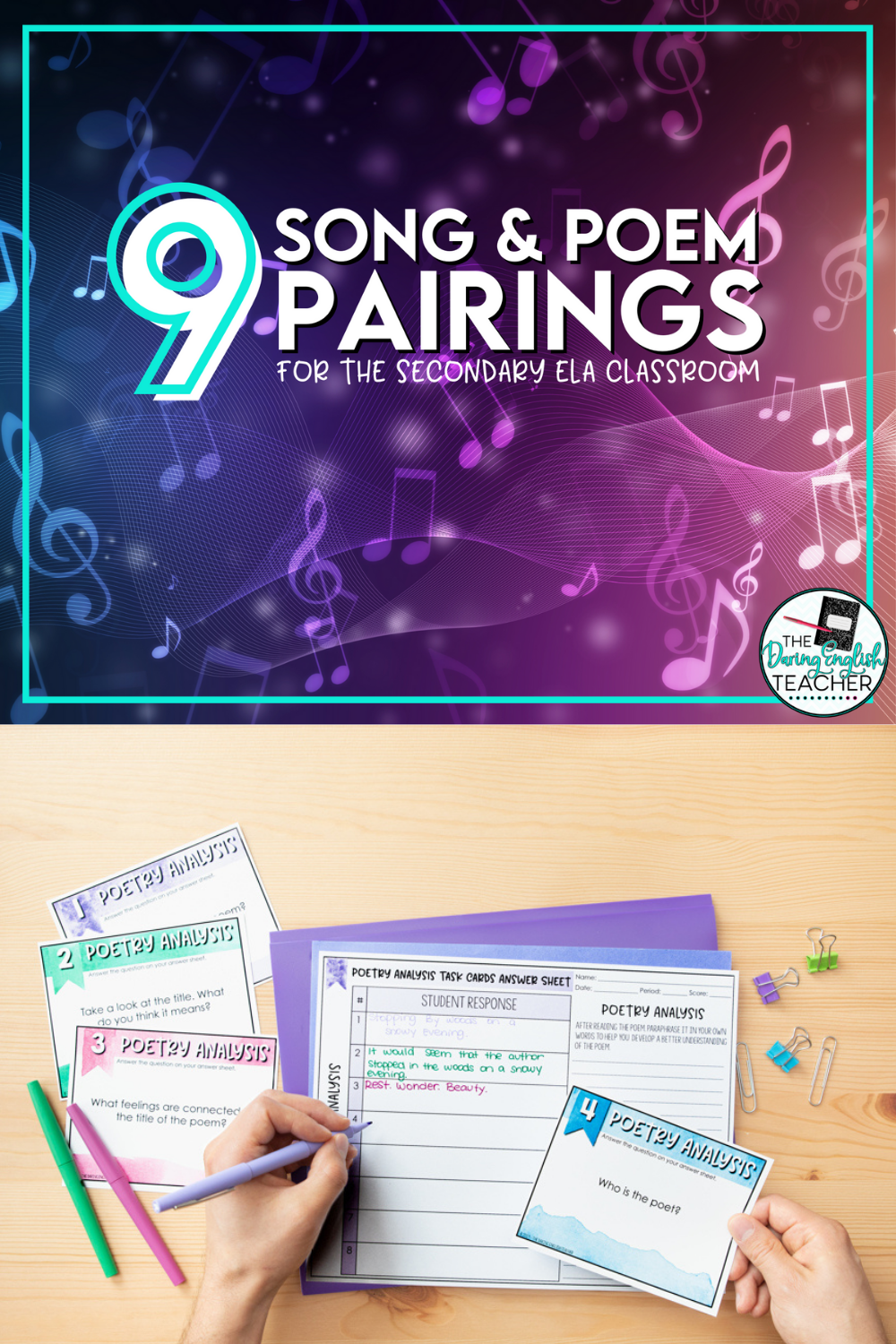 9 Song and Poem Parings for Secondary ELA