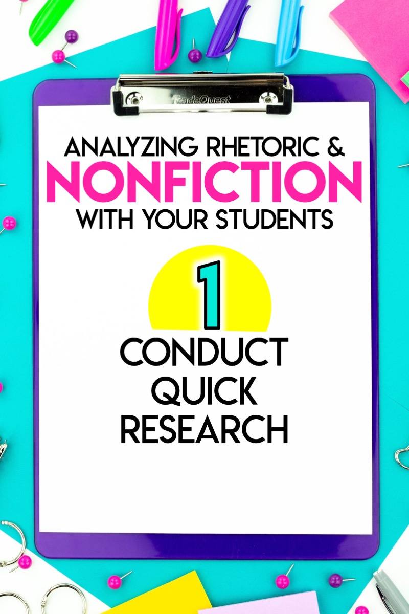 1. Analyzing Nonfiction: Conduct Quick Research