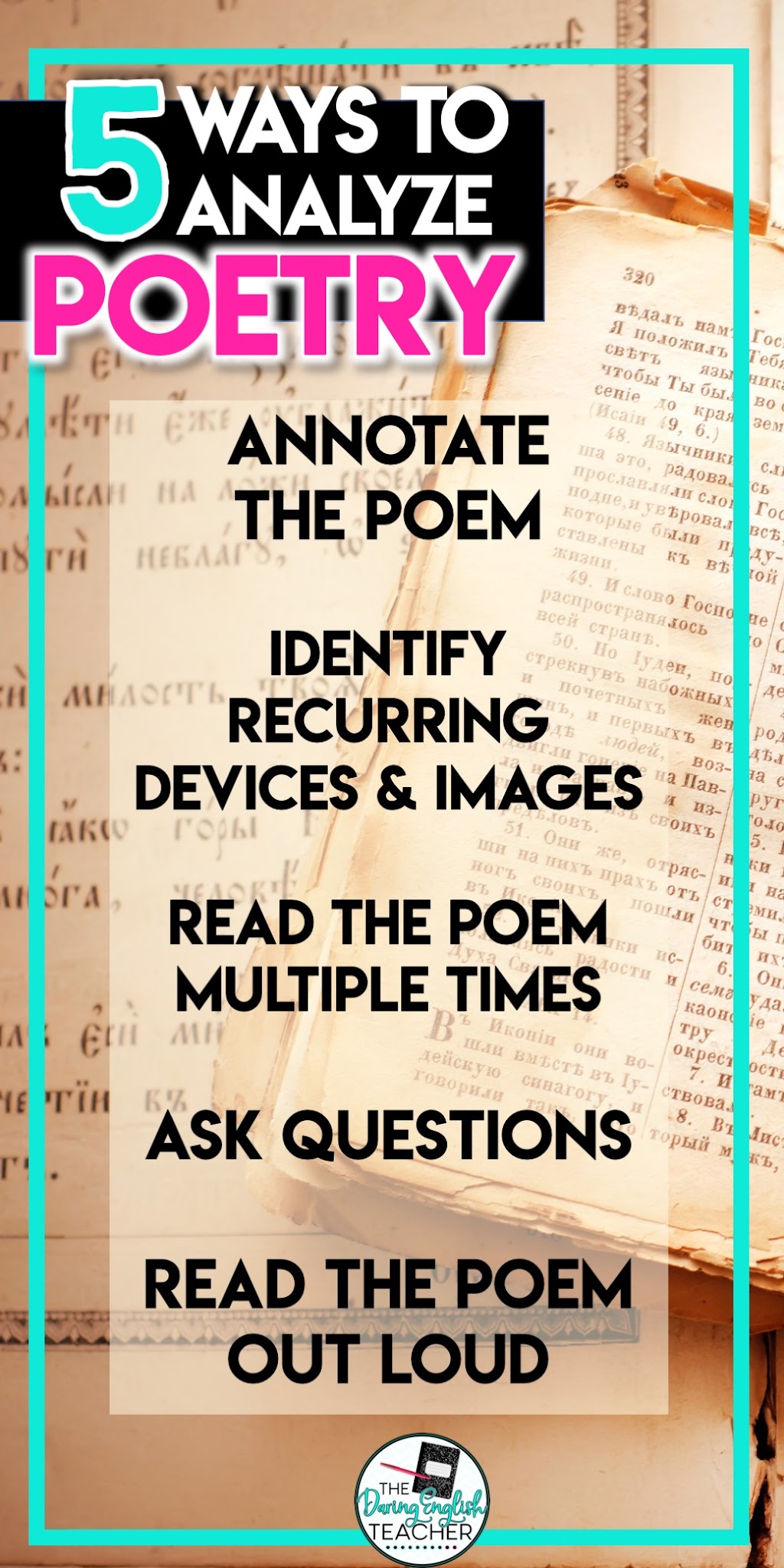 5 Ways to Analyze Poetry in the Secondary ELA Classroom