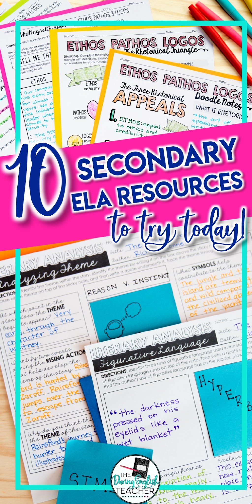 10 Secondary ELA Lessons for Your Classroom