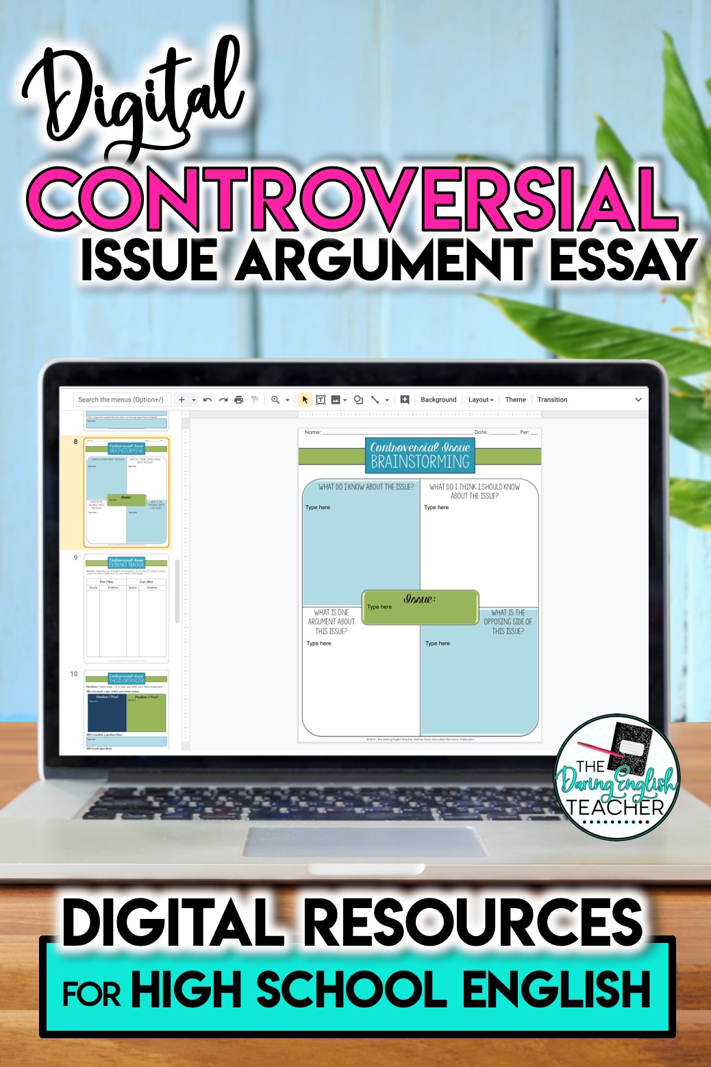 Digital Controversial Issue Argument Essay for High School Englsih