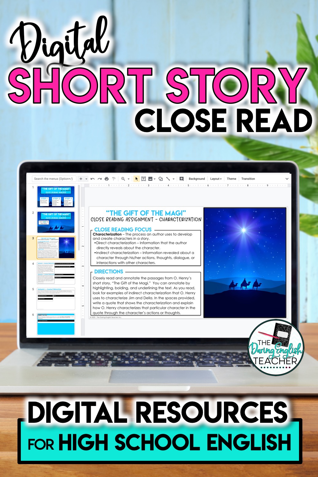 Digital Short Story Close Read for High School English