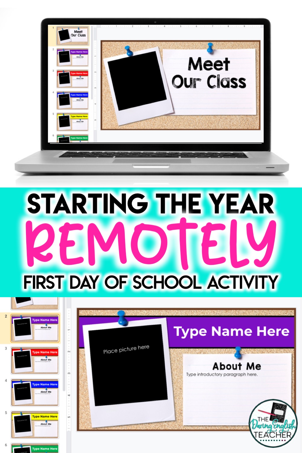 Meet the class all about me first day of school activity for virtual teaching