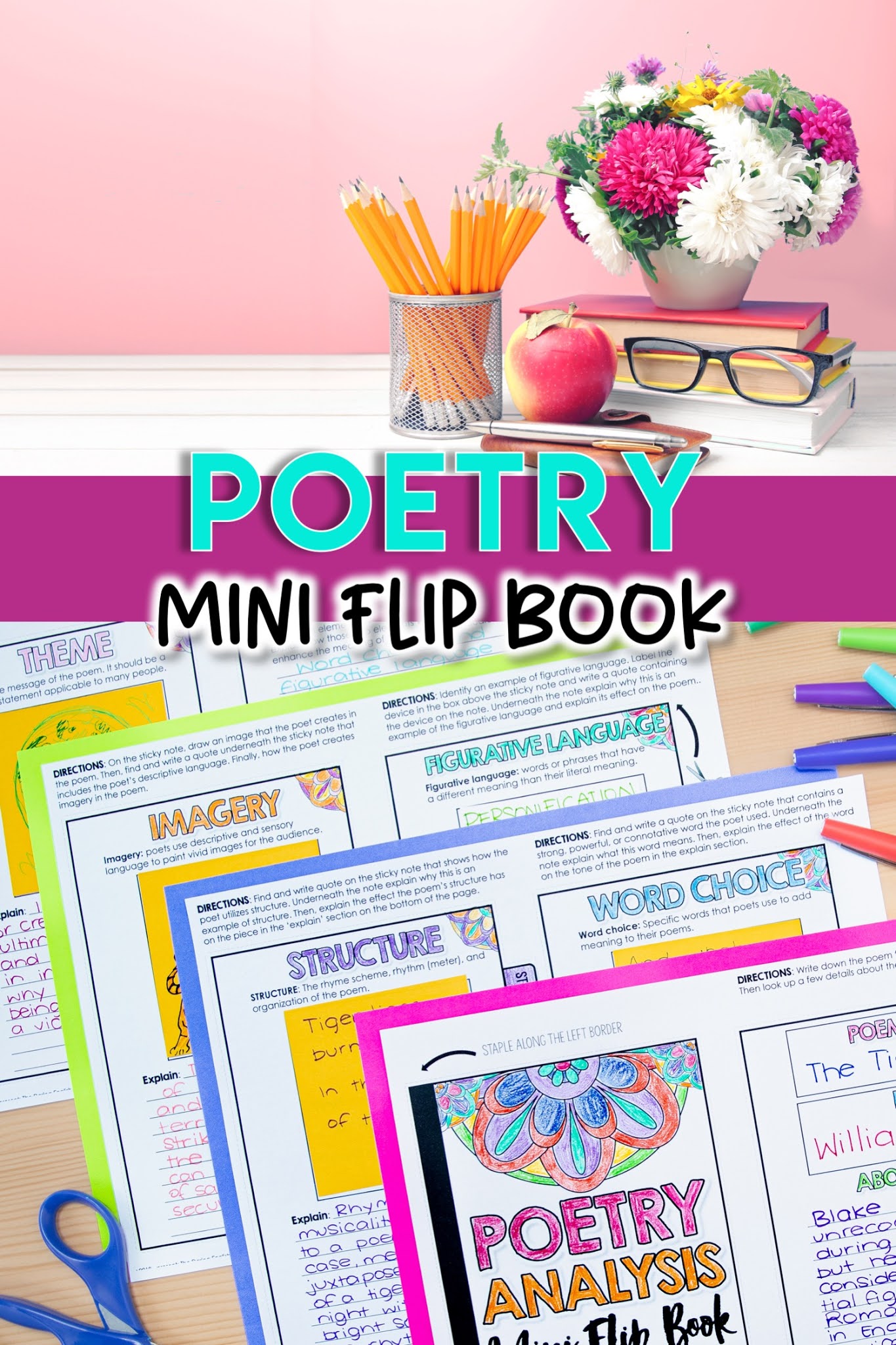 5 Poetry Activities for This School Year. Fun Poetry Activities. Poetry Analysis Mini Book