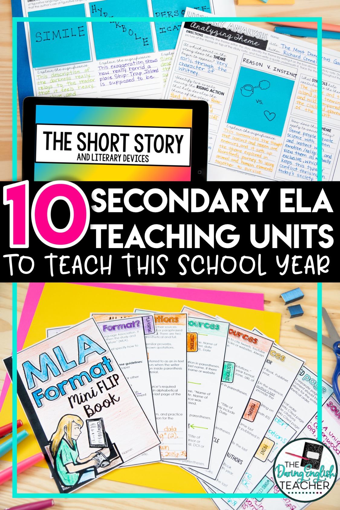 10 Secondary ELA Teaching Units to Teach This School Year