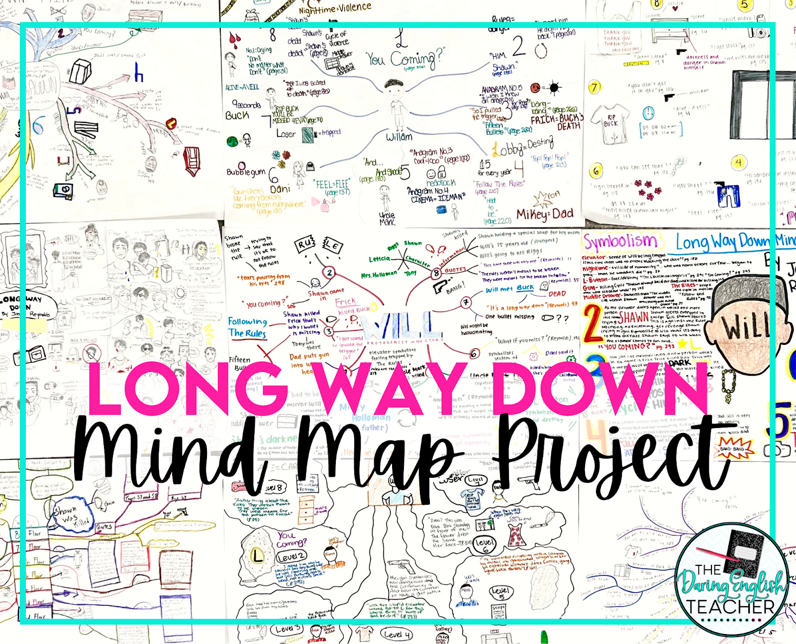 teaching long way down mind map project 1950388164
