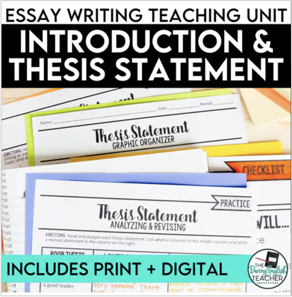 Thesis Statement Writing Instructional Unit