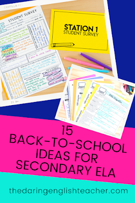 15 Back to School Ideas for Secondary ELA