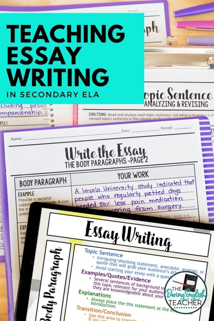Teaching essay writing in middle school and high school English
