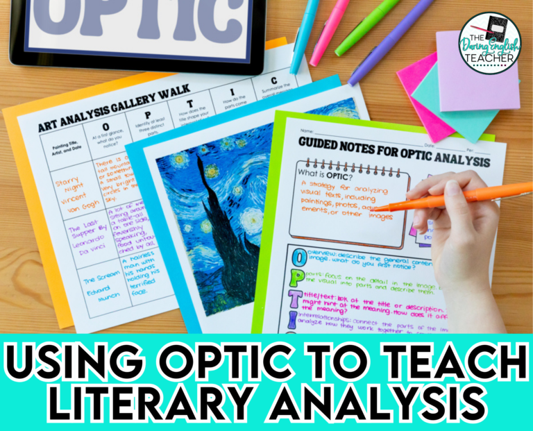 Teaching Analysis Boost Teaching Literary Analysis With The OPTIC Strategy