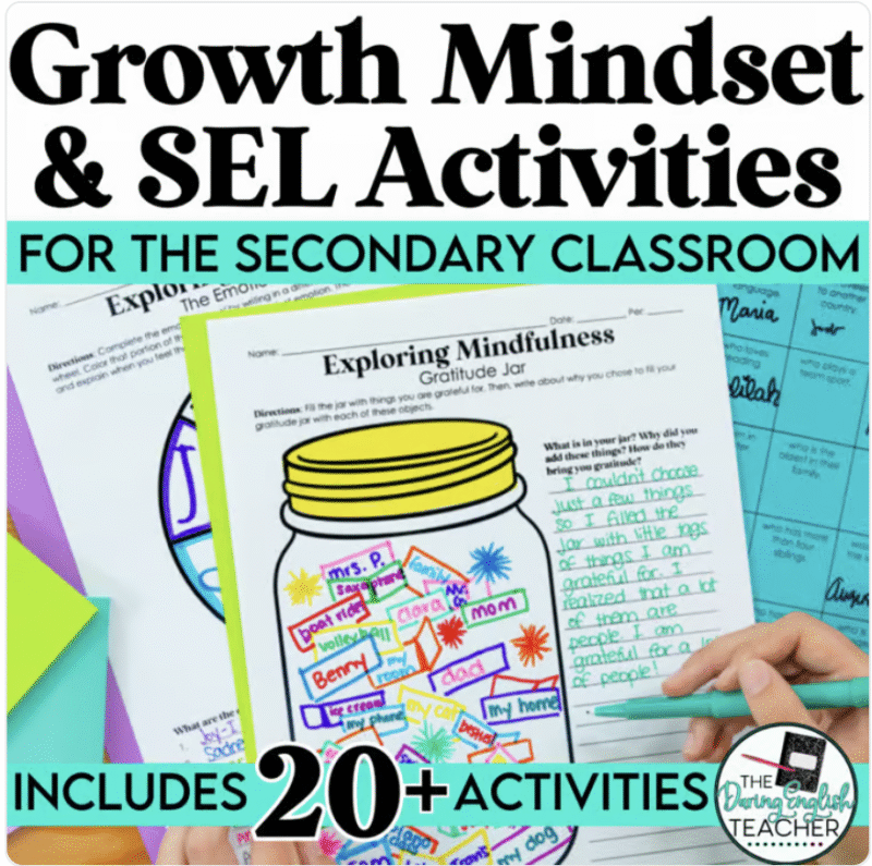 Growth Mindset And SEL Activities: 20 Ideas For The Secondary Classroom ...